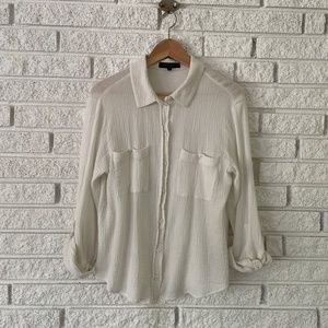Sanctuary muslin cotton button down